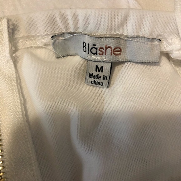 White lace Crop top and flare leg pant set - Picture 5 of 7